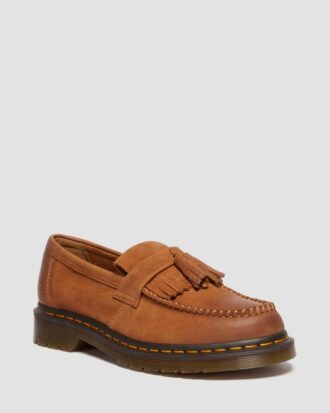 Mocassins à pompons en cuir nubuck Adrian