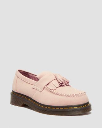 Mocassins à pompons en cuir nubuck Adrian
