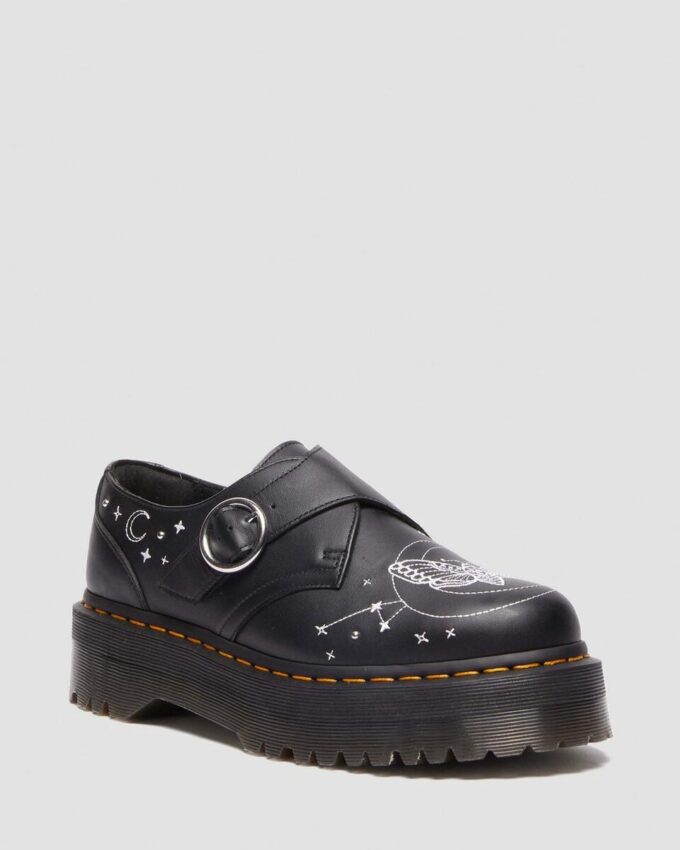 MONK CELESTIAL MOTH Chaussures à plateforme en cuir MONK CELESTIAL MOTH Chaussures à plateforme en cuir