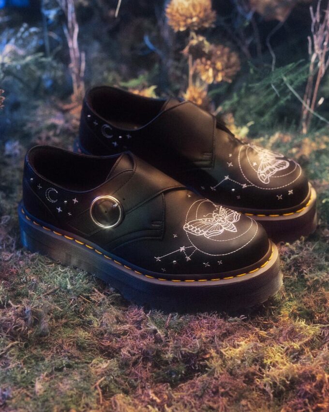 MONK CELESTIAL MOTH Chaussures à plateforme en cuir MONK CELESTIAL MOTH Chaussures à plateforme en cuir