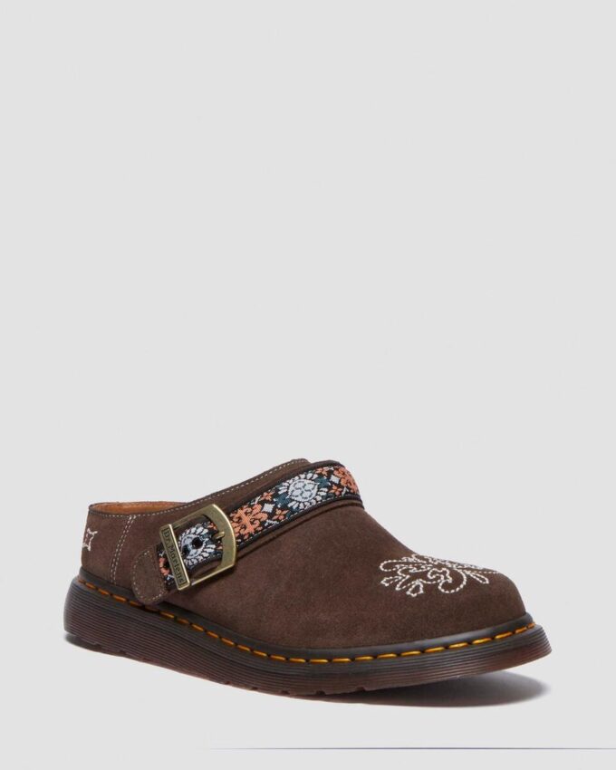 Mules Isham en daim et jacquard Mules Isham en daim et jacquard