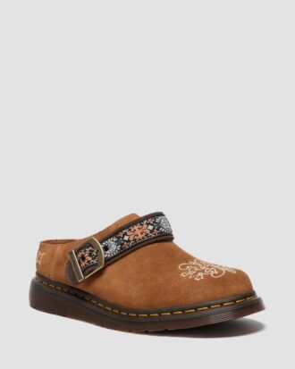 Mules Isham en daim et jacquard
