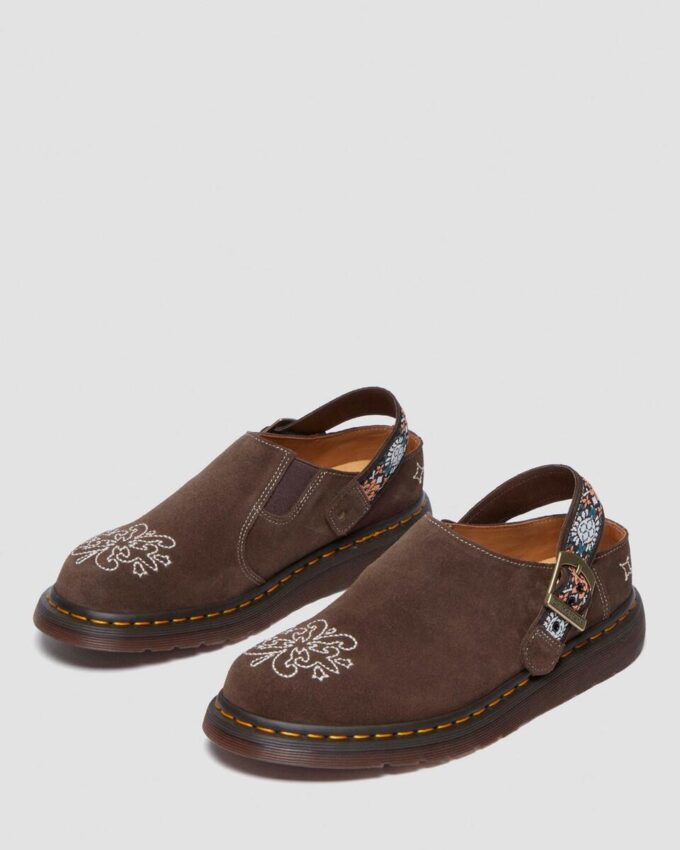 Mules Isham en daim et jacquard Mules Isham en daim et jacquard