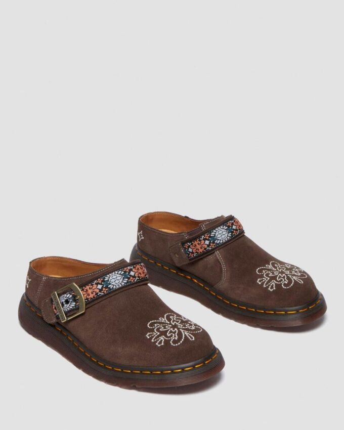Mules Isham en daim et jacquard Mules Isham en daim et jacquard