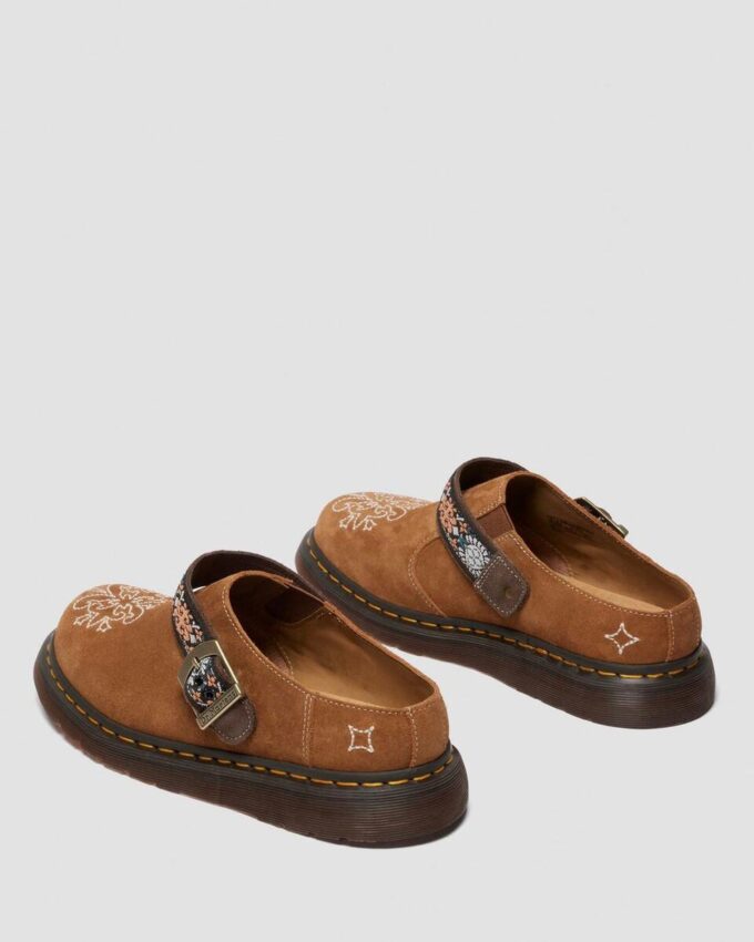 Mules Isham en daim et jacquard Mules Isham en daim et jacquard