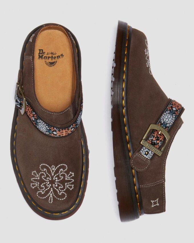 Mules Isham en daim et jacquard Mules Isham en daim et jacquard