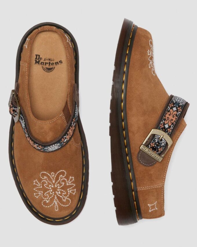 Mules Isham en daim et jacquard Mules Isham en daim et jacquard