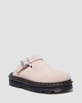 Mules à talons Platform en daim Zebzag
