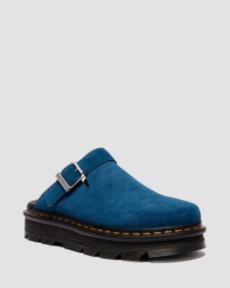 Mules à talons Platform en daim Zebzag