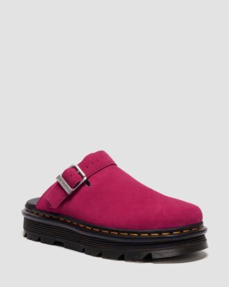 Mules à talons Platform en daim Zebzag