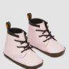 Newborn 1460 Auburn Leather Booties Newborn 1460 Auburn Leather Booties