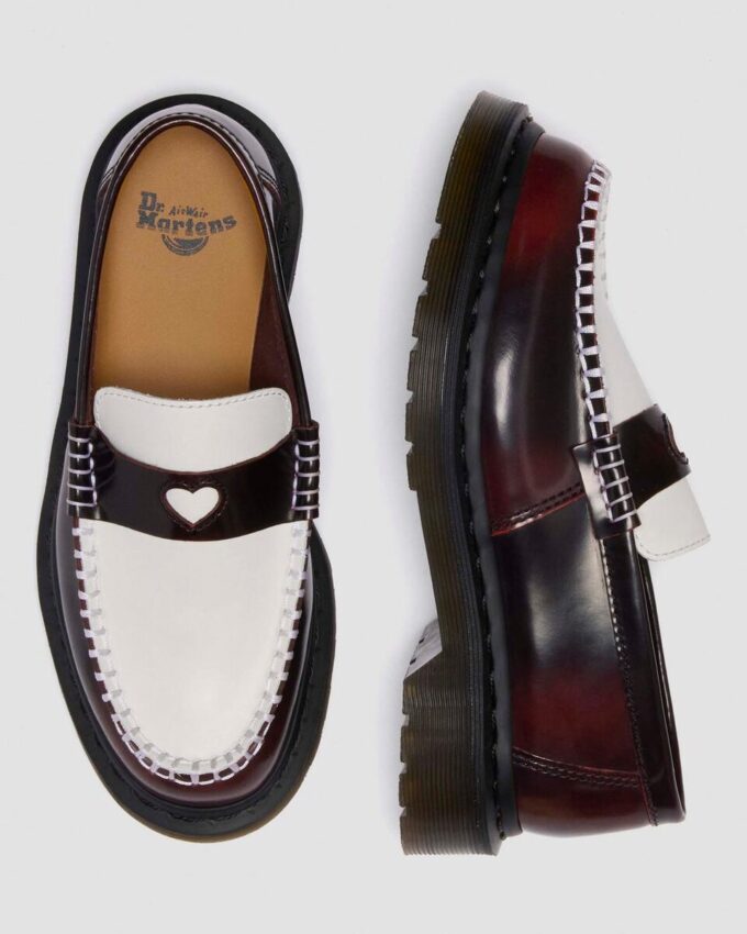 Penton Heart Two Tone Arcadia Rub Off Leather Loafers