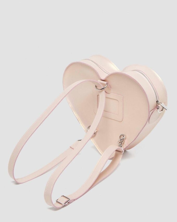 Sac cœur Sac à dos en cuir métallisé Sac cœur Sac à dos en cuir métallisé