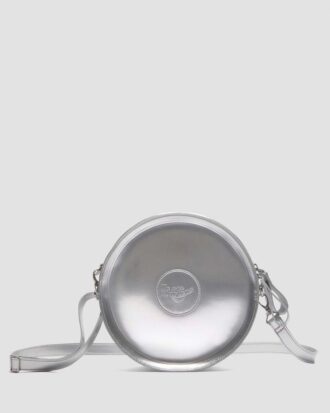 Sac à dos rond en cuir verni Lamper