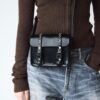 Sacoche 7 pouces Sac à bandoulière en cuir clouté Kiev