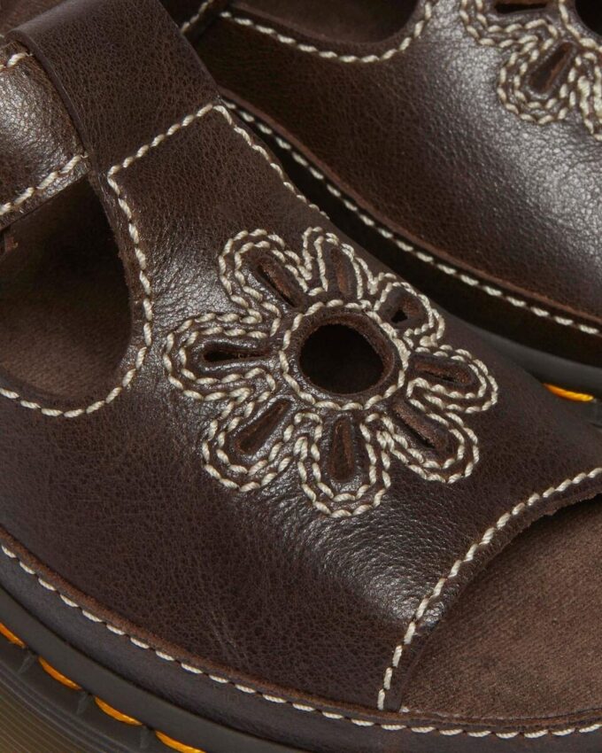 Sandales Dunnet Flower en cuir pleine fleur Sandales Dunnet Flower en cuir pleine fleur