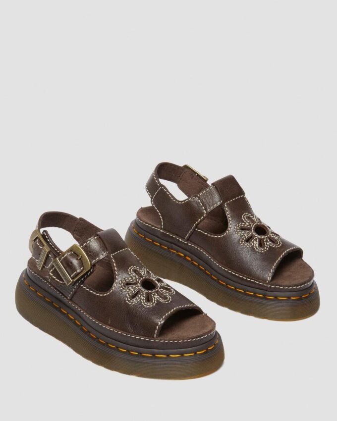 Sandales Dunnet Flower en cuir pleine fleur Sandales Dunnet Flower en cuir pleine fleur