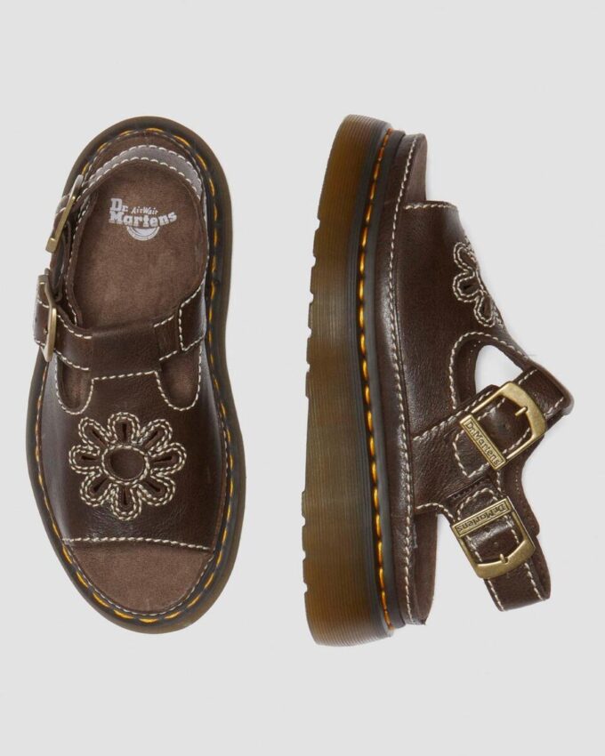 Sandales Dunnet Flower en cuir pleine fleur Sandales Dunnet Flower en cuir pleine fleur