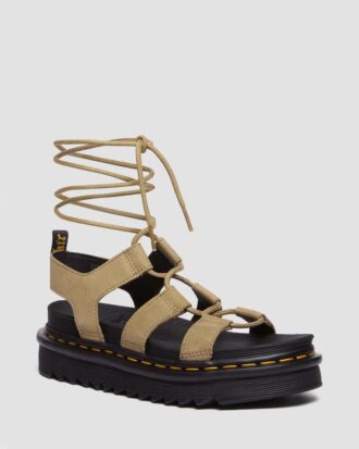 Sandales gladiateur en cuir nubuck vieilli Nartilla