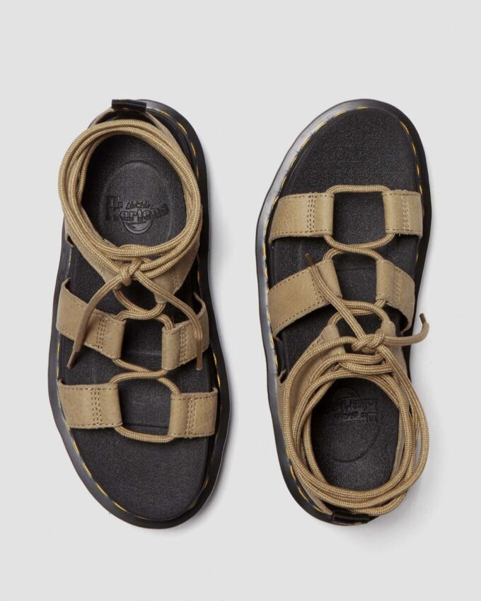 Sandales gladiateur en cuir nubuck vieilli Nartilla