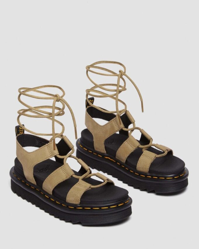 Sandales gladiateur en cuir nubuck vieilli Nartilla