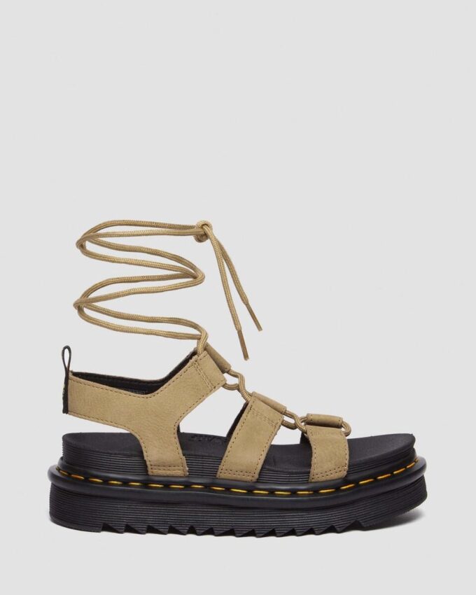 Sandales gladiateur en cuir nubuck vieilli Nartilla