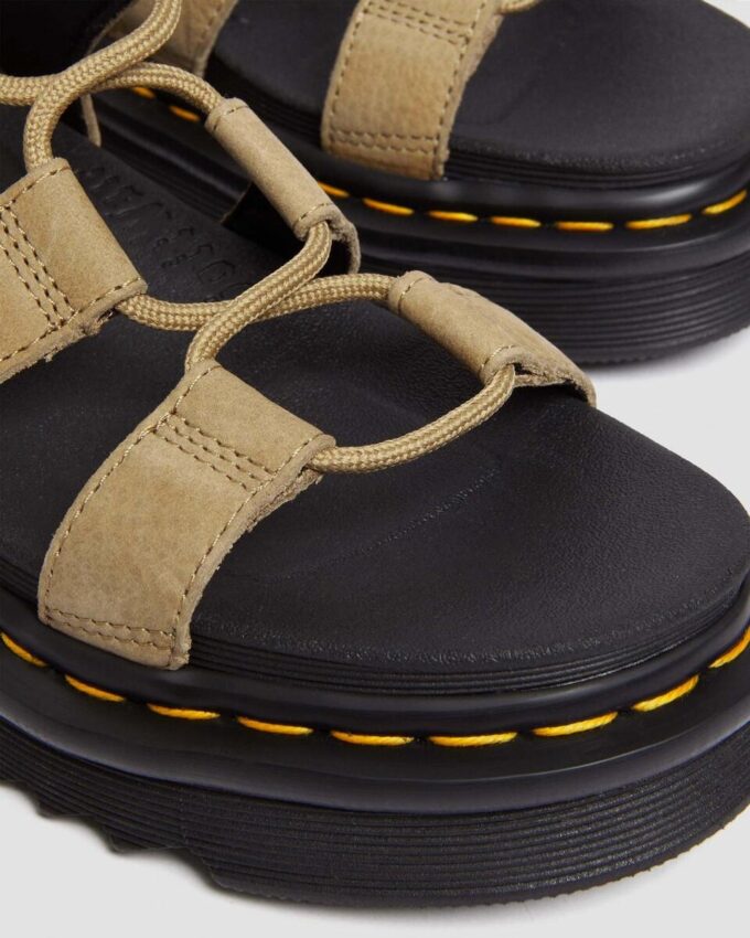 Sandales gladiateur en cuir nubuck vieilli Nartilla