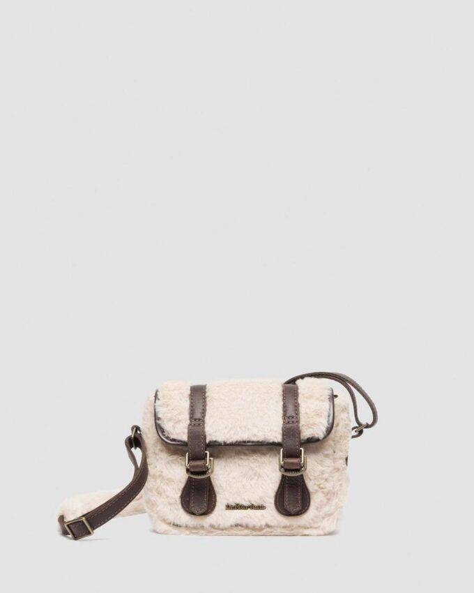 SATCHEL 7 POUCES Sacoche en cuir et fausse fourrure SATCHEL 7 POUCES Sacoche en cuir et fausse fourrure