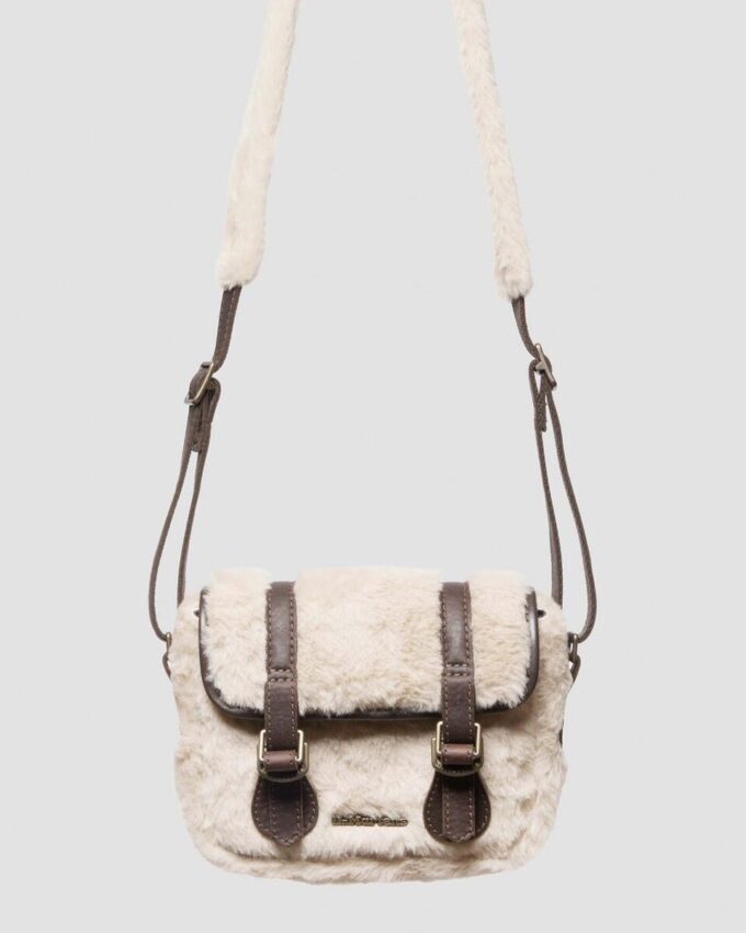 SATCHEL 7 POUCES Sacoche en cuir et fausse fourrure SATCHEL 7 POUCES Sacoche en cuir et fausse fourrure